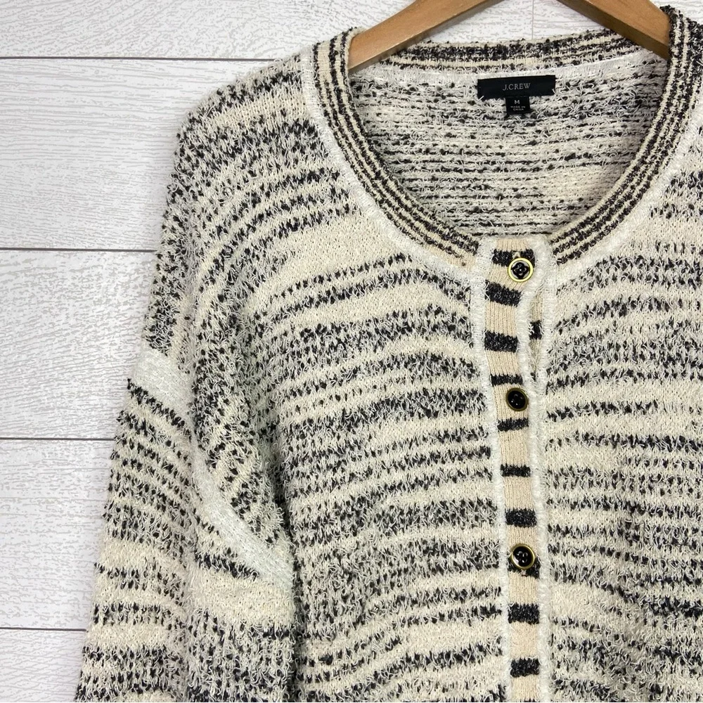 JCrew Space Dyed Textured Cardigan Sweater Medium